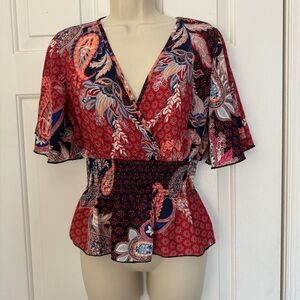 Venus printed chiffon top